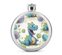 Petite fiole à whisky en forme de dinosaure - Bouteille à liqueur portable en acier inoxydable anti-fuite pour fête de mariage, témoin d'honneur, cadeau de demoiselle d'honneur - 141,7 g