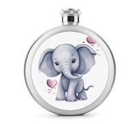 Petite fiole à whisky en forme d'éléphant - Bouteille de voyage portable en acier inoxydable anti-fuite pour fête de mariage, témoin d'honneur, cadeau de demoiselle d'honneur - 150 ml