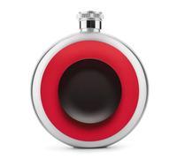 Petite fiole à whisky portable en acier inoxydable anti-fuite pour fête de mariage, témoin d'honneur, cadeau de demoiselle d'honneur, rouge et noir, 140 ml