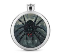 Petite fiole à whisky portable en acier inoxydable avec motif araignée effrayante pour fête de mariage, témoin d'honneur, cadeau de demoiselle d'honneur - 150 ml