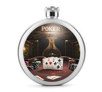 Petite flasque à whisky de tournoi de poker - Bouteille de voyage portable en acier inoxydable anti-fuite pour fête de mariage, témoin d'honneur, cadeau de demoiselle d'honneur - 140 ml