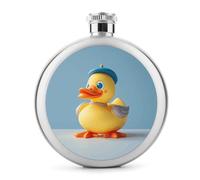 Petite flasque à whisky en forme de canard Diorama - Portable - En acier inoxydable - Anti-fuite - Pour fête de mariage, garçon d'honneur, demoiselle d'honneur - 150 ml