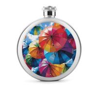 Petite flasque à whisky en forme de parapluie coloré, bouteille à liqueur de voyage, bouteille étanche en acier inoxydable pour fête de mariage, témoin d'honneur, cadeau de demoiselle d'honneur - 150