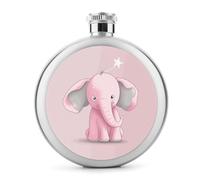 Petite flasque à whisky en forme d'éléphant, bouteille de voyage portable, en acier inoxydable, anti-fuite, pour fête de mariage, témoin d'honneur, cadeau de demoiselle d'honneur - 140 ml