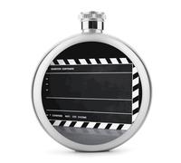 Petite flasque à whisky portable en acier inoxydable anti-fuite pour fête de mariage, témoin d'honneur, cadeau de demoiselle d'honneur - Noir - 140 ml
