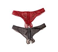 PETITE FLEUR GOLD Ouvert rouge / noir, Taille XL