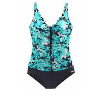 PETITE FLEUR Maillot de bain turquoise / noir, Taille XL