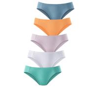 PETITE FLEUR Slip bleu-gris / bleu pastel / violet pastel / mandarine / blanc, Taille M