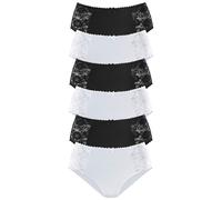 PETITE FLEUR Slip noir / blanc, Taille XXXL