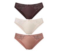 PETITE FLEUR Slip nude / chocolat / poudre, Taille XL