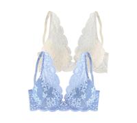 PETITE FLEUR Soutien-gorge crème / bleu ciel, Taille 90