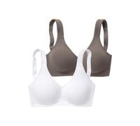 PETITE FLEUR Soutien-gorge gris / blanc, Taille 75