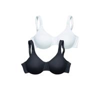 PETITE FLEUR Soutien-gorge minimiseur noir / blanc, Taille 85
