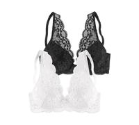 PETITE FLEUR Soutien-gorge noir / blanc, Taille 75