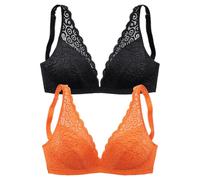 PETITE FLEUR Soutien-gorge orange / noir, Taille 75