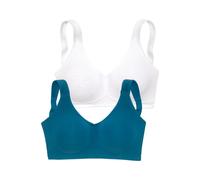 PETITE FLEUR Soutien-gorge pétrole / blanc, Taille 105