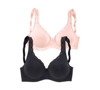PETITE FLEUR Soutien-gorge poudre / noir, Taille 75