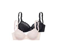 PETITE FLEUR Soutien-gorge poudre / noir, Taille 80