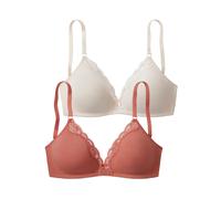 PETITE FLEUR Soutien-gorge rouge rouille / blanc, Taille 70