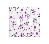 Petite fleur violette double interrupteur à bascule plaque murale décoration taille standard - 11,4 x 11,4 cm