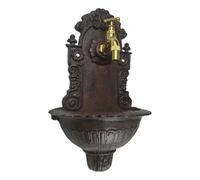 Petite fontaine murale en fonte - Foncé - Largeur : 24 cm - Longueur : 39 cm