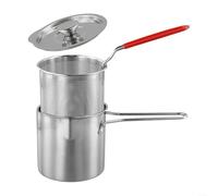 Petite friteuse japonaise Tempura en acier inoxydable 304 avec égouttoir à huile, casserole profonde multifonction avec poignées pour frites de cuisine, poulet