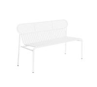 Petite Friture Banc de jardin Week-End blanc PxHxP 121x77x49cm