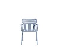 Petite Friture Chaise de Salle à Manger W ND avec Accoudoirs Bleu Pigeon