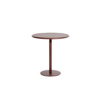 Petite Friture Table de Café WEEK-END Ø70 Brun Rouge