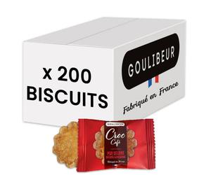 Petite Galette Pur Beurre Biscuit Goulibeur Croc Café - Carton de 200 galettes emballées individuellement