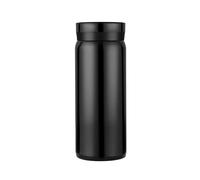 Petite Gourde Isotherme - Bouteille d’Eau Mignonne, Thermos Isolé Sous Vide pour Boissons Chaudes et Froides, Garde 6H Chaud & 12H Froid (200ml Noir）