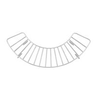 Petite grille de refroidissement demi-ronde en acier inoxydable pour barbecue - Passoire anti-brûlure pour barbecue - Grille de cuisson en acier inoxydable