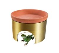 Petite Grotte pour Serpents | 2-en-1 Habitat pour Reptiles | Plat Alimentaire pour Tortues,pour Dragons Barbus Parents d'animaux Amoureux des Animaux Éducateurs Nature Refuges Communautaires