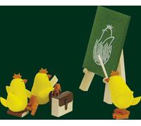 Petite Groupe De Poussins 5 Cm Lapins De Pâques Décoration De Pâques NEU 13080