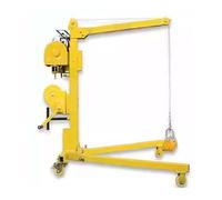 Petite grue Mobile avec treuil et Mini moteur 220V, grue à main domestique pliante portable, capacité de chargement de 200/300/500kg(500kg(with manual winch+motor))