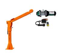 Petite grue portable, manivelle et alimentation électrique, 12 V 24 V 220 V pour levage monté sur camion, utilisation domestique