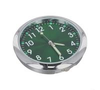 Petite horloge numérique de voiture avec boîtier en métal galvanisé et affichage lumineux pour tableau de bord ou grille d'aération (vert)
