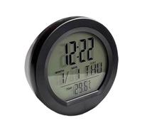 Petite Horloge Numérique | Horloge à Énergie Solaire pour Tableau de Bord de Voiture - Testeur De Température Avec LED | Pour Salle De Classe Voyage Table Chevet Réfrigérateur Camping-Car Boutique