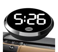 Petite Horloge Numérique | Horloge Mini Voiture Numérique à Contrôle Tactile - Montre Affichage LED avec Éclairage pour Tableau de Bord Véhicule Maison Déplacements