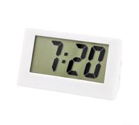 Petite horloge numérique triangulaire pour bureau, chambre, cuisine, silencieuse, sans tic-tac, blanc