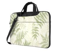 Petite housse rembourrée pour ordinateur portable 15,6 pouces Motif feuilles de fougère Pour homme et femme