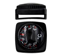 Petite jauge de température portable portable de 24 mm avec étui | Thermographe d'intérieur et d'extérieur pour camping-car, jardin, terrasse, marine, moto, randonnée, porche, serre