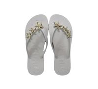 PETITE JOLIE Sandales décontractées avec étoiles de mer, synthétique et semelle en caoutchouc, pour femme, blanc, 38 EU