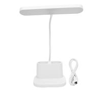 Petite lampe de bureau rechargeable sans fil portable LED mini lampe de table à col de cygne avec 3 modes de couleur et porte-stylo pour dortoir universitaire bureau à domicile