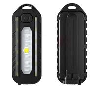 Petite lampe de poche LED super lumineuse avec 5 modes d'éclairage, lumière rouge et bleue clignotante, clip portable, rechargeable par USB, mini lampe de poche étanche