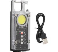 Petite lampe de poche porte-clés haute luminosité USB étanche - ouvre-bouteille lumière portable pour le camping - randonnée