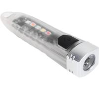 Petite Lampe De Poche Porte-Clés Ipx6 Portable, Mini Porte-Clés Led, Source D'Éclairage Multicolore, Charge De Type C, 400 Lm Pour Camping (Blanc)