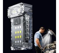 Petite lampe de poche porte-clés | Lampe torche portable rechargeable - Clip rotatif multifonction magnétique porte-clés pour le quotidien, la randonnée, la sécurité en plein air, les aventures, le