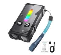 Petite Lampe de Poche pour Porte-clés | 1100 Lumen Lampe Torche LED Rechargeable - Torche étanche multi-fonctions pour randonnée, voyage, camping, pêche et aventures en extérieur