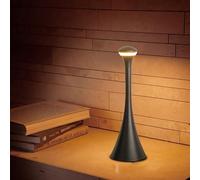 Petite lampe de table LED style barbare, interrupteur tactile, 3 couleurs réglables, lumière douce, charge rapide, type C, lampe de bureau d'ambiance pour salon, chambre, bar, décoration, noir